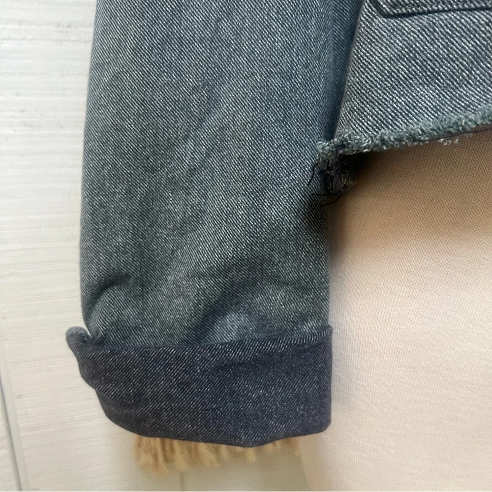 Up cycled selvedge denim cropped jacket - Picture 6 of 15